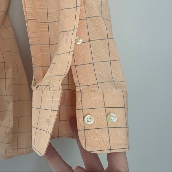 Jos. A. Bank Plaid Button Down Dress Shirt Men’s Large Traveler’s Collection - Picture 5 of 8